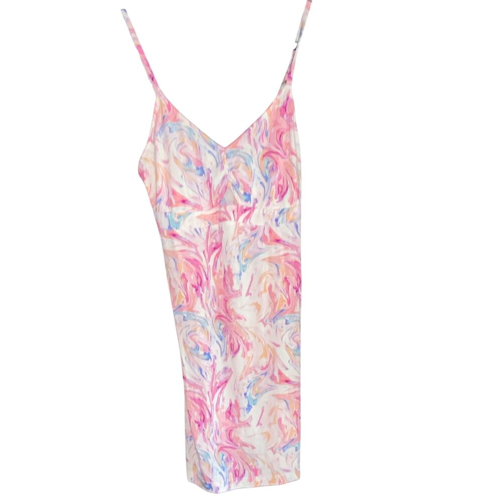 Soma Women's cut-out dress size L Multicolor Abstract Adjustable Straps Wireless